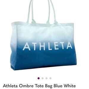 Athleta Blue and White Gradient Tote